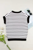 Striped Round Neck Knit Top - Trendsi - Flyclothing LLC