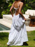 Tiered Maxi Cami Dress with Ruffled Hem - Trendsi - Flyclothing LLC