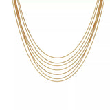 Stainless Steel Multi-Layered Necklace - Trendsi - Flyclothing LLC