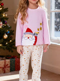 Children's Santa Top and Star Pants Pajama Set - Trendsi - Flyclothing LLC