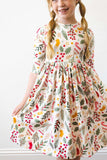 Holly Jolly Christmas 3/4 Sleeve Pocket Twirl Dress - Mila & Rose ® - Flyclothing LLC