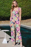 ODDI Full Size Floral Sleeveless Wide Leg Jumpsuit - Trendsi - Flyclothing LLC