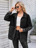 Button Up Long Sleeve Denim Jacket - Trendsi - Flyclothing LLC