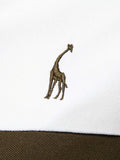 Men's Giraffe Embroidered Collared Neck Contrast Polo - Trendsi - Flyclothing LLC