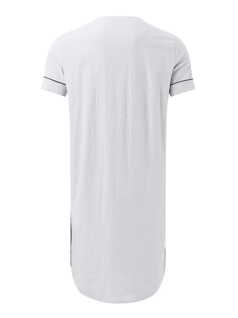 Men's Full Size Button Detail Short Sleeve Lounge Dress Plus Size - Trendsi - Flyclothing LLC
