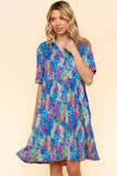 Haptics Johnny Collar Babydoll Dress with Side Pockets - Trendsi - Flyclothing LLC