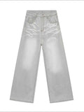 Washed Cat Whisker Straight-Leg Jeans - Trendsi - Flyclothing LLC