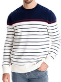 Men's Striped Round Neck Long Sleeve Sweater - Trendsi - Flyclothing LLC