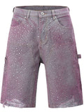 Men's Rhinestone Shorts with Pockets - Trendsi - Flyclothing LLC