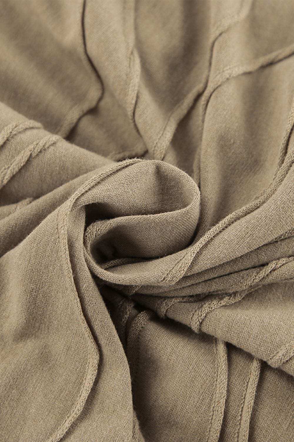 Texture Dropped Shoulder Long Sleeve Top and Pants Set - Trendsi - Flyclothing LLC