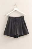 HYFVE High-Waisted Washed Twill Paperbag Shorts - Trendsi - Flyclothing LLC