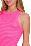 Zenana Seamless Ribbed Crop Tank - Trendsi - Flyclothing LLC