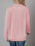Double Take Striped Half Zip Long Sleeve T-Shirt - Trendsi - Flyclothing LLC