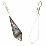 Abalone Diamond-Shaped Dangle Earrings - Artisana - Flyclothing LLC