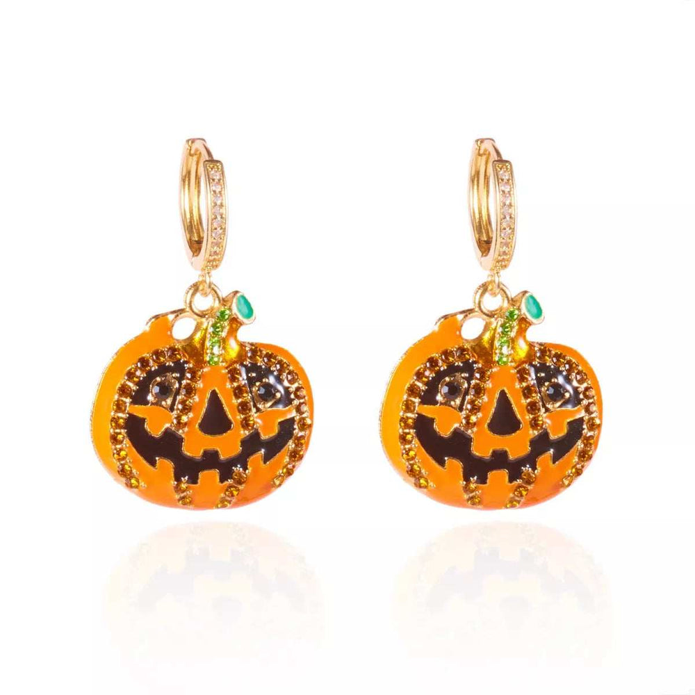 Halloween Pumpkin Drop Earrings - Trendsi - Flyclothing LLC