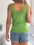 Openwork Wide Strap Knit Vest - Trendsi - Flyclothing LLC