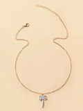 Zircon Palm Tree Pendant Necklace - Trendsi - Flyclothing LLC
