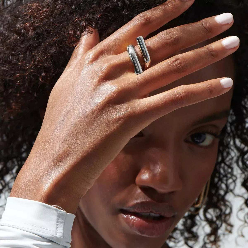 Stainless Steel Bypass Ring - Trendsi - Flyclothing LLC