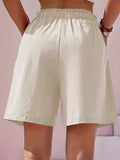 Full Size Pocketed Elastic Waist Shorts - Trendsi - Flyclothing LLC