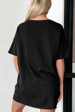 Graphic Round Neck Half Sleeve Oversize T-Shirt - Trendsi - Flyclothing LLC