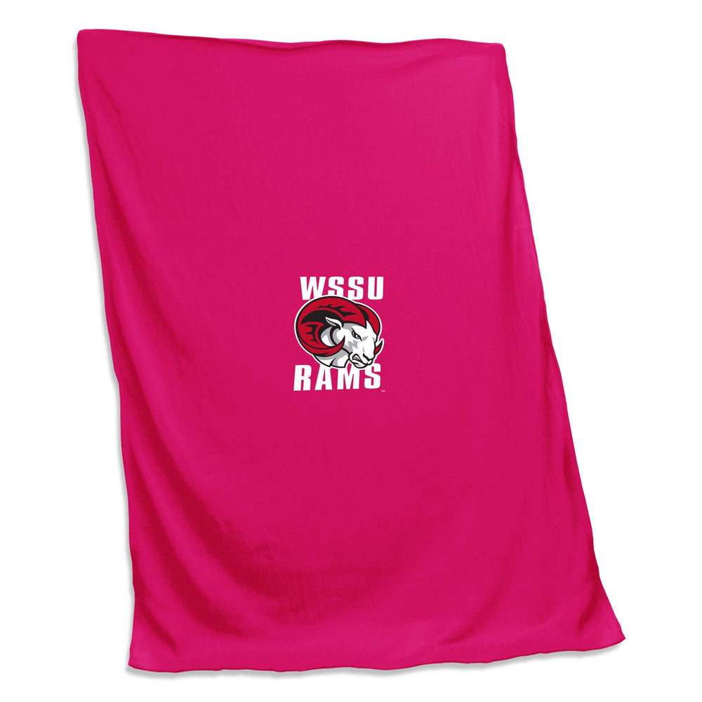 Winston Salem State Pink Sweatshirt Blanket (Screened) - Logo Brands - Flyclothing LLC