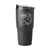 Winston-Salem State GunMetal 30oz Black Powder Coat Tumbler - Logo Brands - Flyclothing LLC