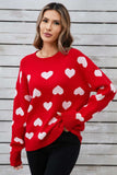 Angel Wings Heart Round Neck Long Sleeve Sweater - Trendsi - Flyclothing LLC