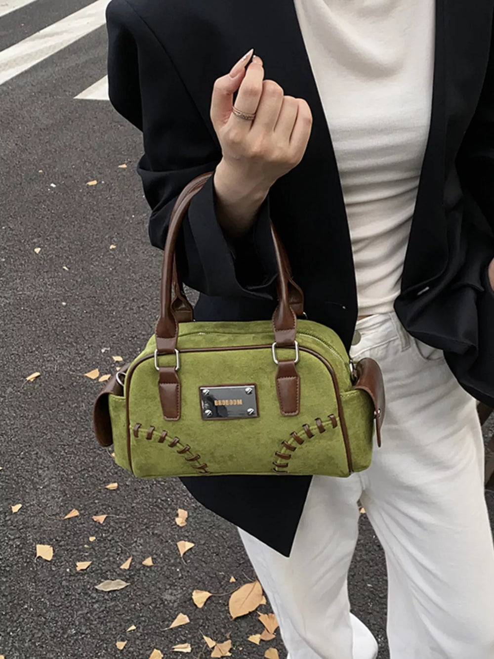 Vintage Top Handle Crossbody Bag - Trendsi - Flyclothing LLC