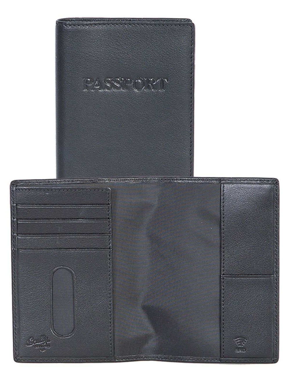 Scully Leather Black Passport case - Scully Leather - Flyclothing LLC