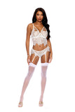 Elegant Moments White Cami & Panty W Garters 30092 - Elegant Moments - Flyclothing LLC
