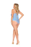 Elegant Moments Blue Luster Cami Top And Booty Shorts 30097 - Elegant Moments - Flyclothing LLC