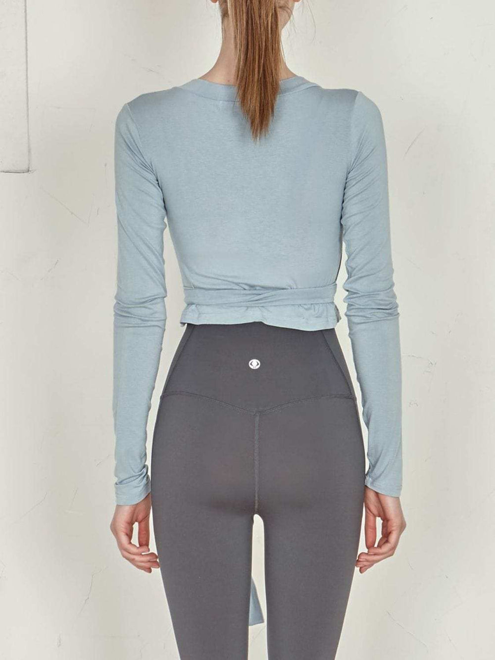 Tied Surplice Long Sleeve Top - Trendsi - Flyclothing LLC