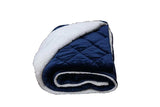 Navy Blue Microfiber Solid Color Plush Throw - Homeroots - Flyclothing LLC