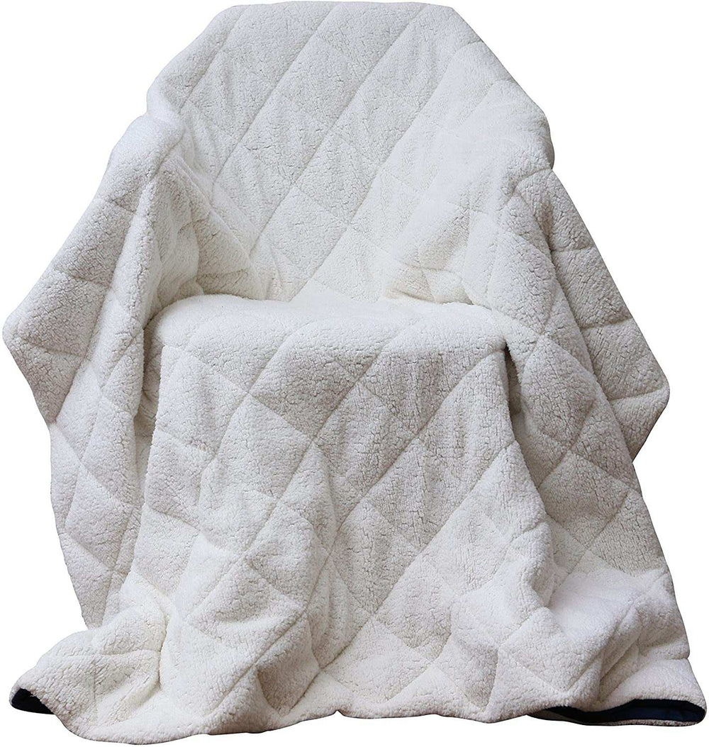 Navy Blue Microfiber Solid Color Plush Throw - Homeroots - Flyclothing LLC
