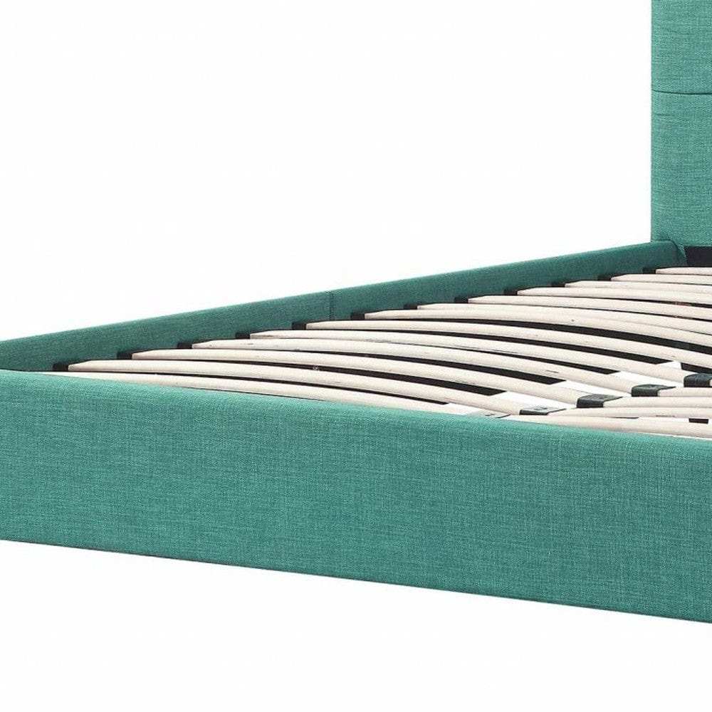 Blue Solid Wood King No Bed Frame - Homeroots - Flyclothing LLC
