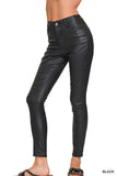 Zenana Faux Leather Stretch Skinny Pants - Trendsi - Flyclothing LLC