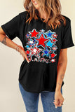 Graphic Round Neck Short Sleeve T-Shirt - Trendsi - Flyclothing LLC