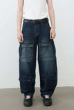 Men's Mid Rise Jeans with Cargo Pockets - Trendsi - Flyclothing LLC