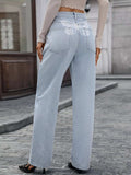 High Waisted Wide Leg Jeans - Trendsi - Flyclothing LLC