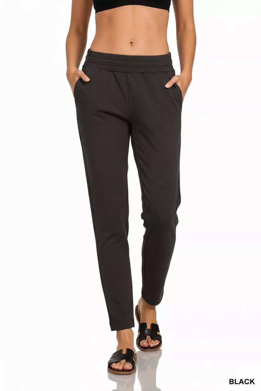 Zenana Scuba Capri Sweatpants with Pocket - Trendsi - Flyclothing LLC