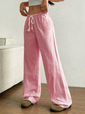 Drawstring Striped Wide Leg Pants - Trendsi - Flyclothing LLC