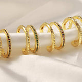 Gold-Plated Czech Diamond Double-Layered Ring - Trendsi - Flyclothing LLC