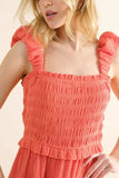 And The Why Smocked Ruffled Tiered Dress - Trendsi - Flyclothing LLC