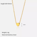 18K Gold-Plated Heart Pendant Necklace - Trendsi - Flyclothing LLC