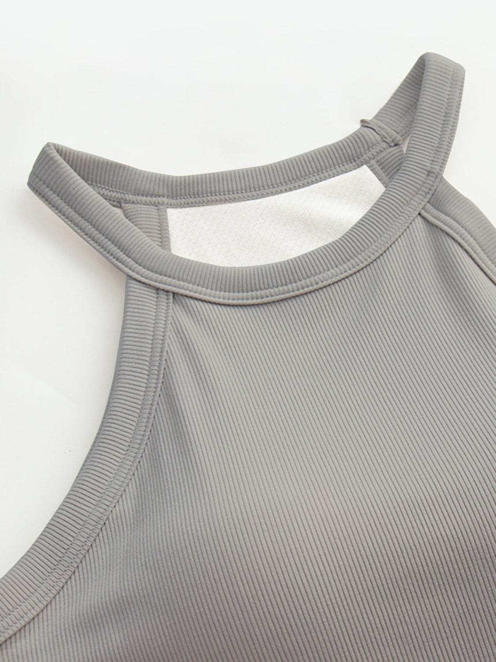 Grecian Neck Tank With Chest Pads - Trendsi - Flyclothing LLC