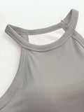 Grecian Neck Tank With Chest Pads - Trendsi - Flyclothing LLC