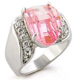 30813 - High-Polished 925 Sterling Silver Ring with AAA Grade CZ in Rose - Alamode - Flyclothing LLC