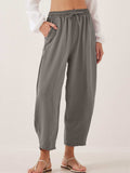 Full Size Drawstring Cropped Jogger Pants Plus Size - Trendsi - Flyclothing LLC