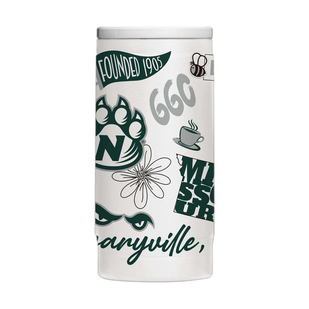 NW Missouri State 12oz Native Powdercoat SlimCan Coolie - Logo Brands - Flyclothing LLC