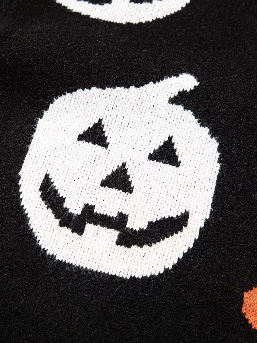 Halloween Gothic Pattern Long Sleeve Sweater - Trendsi - Flyclothing LLC
